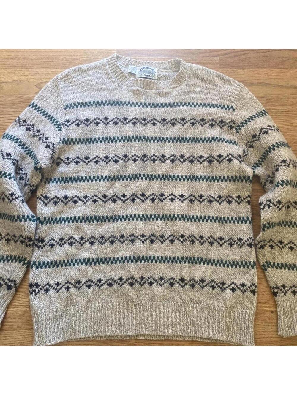 Old Money preppy wool crewneck sweater Cambridge Dry Goods vintage dark academia